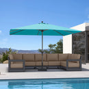 PURPLE LEAF Aluminum Market Patio Umbrella Commercial Outdoor Garden Umbrella