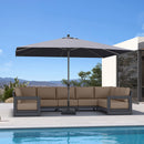 PURPLE LEAF Aluminum Market Patio Umbrella Commercial Outdoor Garden Umbrella