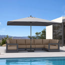 PURPLE LEAF Aluminum Market Patio Umbrella Commercial Outdoor Garden Umbrella