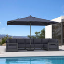 PURPLE LEAF Aluminum Market Patio Umbrella Commercial Outdoor Garden Umbrella