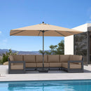 PURPLE LEAF Aluminum Market Patio Umbrella Commercial Outdoor Garden Umbrella