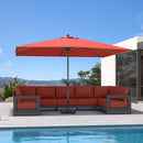 PURPLE LEAF Aluminum Market Patio Umbrella Commercial Outdoor Garden Umbrella