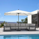 PURPLE LEAF Aluminum Market Patio Umbrella Commercial Outdoor Garden Umbrella
