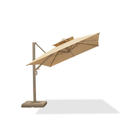 PURPLE LEAF Provence Series Outdoor Cantilever Patio Umbrella with Champagne Gold Frame for Terrace, Deck & Lounge