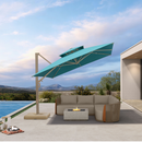 PURPLE LEAF Provence Series Outdoor Cantilever Patio Umbrella with Champagne Gold Frame for Terrace, Deck & Lounge