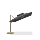 PURPLE LEAF Provence Series Outdoor Cantilever Patio Umbrella with Champagne Gold Frame for Terrace, Deck & Lounge