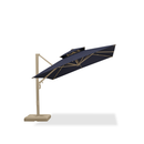 PURPLE LEAF Provence Series Outdoor Cantilever Patio Umbrella with Champagne Gold Frame for Terrace, Deck & Lounge