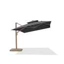 PURPLE LEAF Provence Series Outdoor Cantilever Patio Umbrella with Champagne Gold Frame for Terrace, Deck & Lounge