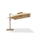PURPLE LEAF Provence Series Outdoor Cantilever Patio Umbrella with Champagne Gold Frame for Terrace, Deck & Lounge