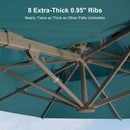 PURPLE LEAF Champagne Gold Cantilever Patio Umbrella with Base, Provence Series