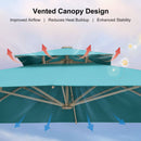 PURPLE LEAF Champagne Gold Cantilever Patio Umbrella with Base, Provence Series