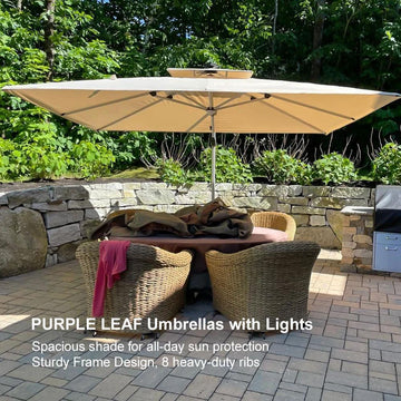 Rectangular LED Patio Umbrella