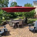 Clearance - PURPLE LEAF OPEN BOX Rectangle Outdoor Patio Umbrellas with Lights