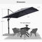 PURPLE LEAF Affordable Patio Umbrella with Base, Square and Rectangular Outdoor Umbrella