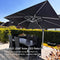 PURPLE LEAF Rectangle Outdoor Patio Umbrellas with Lights