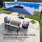 PURPLE LEAF Rectangle Outdoor Patio Umbrellas with Lights