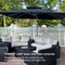 PURPLE LEAF Rectangle Outdoor Patio Umbrellas with Lights