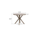 PURPLE LEAF Round & Rectangle Outdoor Dining Table HPL Aluminum Tabletop Modern Dining Table for Deck Kitchen