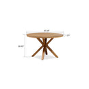 PURPLE LEAF Round & Rectangle Outdoor Dining Table HPL Aluminum Tabletop Modern Dining Table for Deck Kitchen
