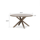 PURPLE LEAF Round & Rectangle Outdoor Dining Table HPL Aluminum Tabletop Modern Dining Table for Deck Kitchen