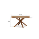 PURPLE LEAF Round & Rectangle Outdoor Dining Table HPL Aluminum Tabletop Modern Dining Table for Deck Kitchen