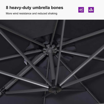 10 / 11 ft Patio Offset Umbrellas
