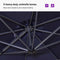 【Outdoor Idea】PURPLE LEAF Patio Umbrellas, Outdoor Patio Umbrella with Base, Navy