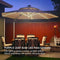 PURPLE LEAF 10 / 11 / 12 ft Round Outdoor Umbrellas with Lights