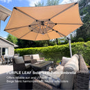 PURPLE LEAF 10 / 11 / 12 ft Round Outdoor Umbrellas with Lights