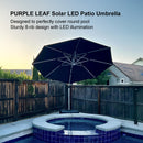 PURPLE LEAF 10 / 11 / 12 ft Round Outdoor Umbrellas with Lights