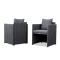 PURPLE LEAF 2- Pieces Patio Dining Chair All-Weather Modern Outdoor Aluminum Dining Chair with Olefin Cushions Pillows for Garden Backyard