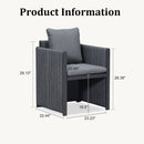 PURPLE LEAF 2- Pieces Patio Dining Chair All-Weather Modern Outdoor Aluminum Dining Chair with Olefin Cushions Pillows for Garden Backyard