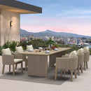 PURPLE LEAF Sanori Outdoor Dining Set Luxury Aluminum Patio Table and Dining Chairs Set with  Olefin Fabric Cushions and Pillows for Deck Garden