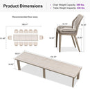PURPLE LEAF 7/9/11 Pieces Patio Dining Set with Sunbrella Cushions All-Weather Wicker Patio Table and Chairs for Deck, Garden