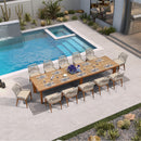 PURPLE LEAF 7/9/11 Pieces Patio Dining Set with Sunbrella Cushions All-Weather Wicker Patio Table and Chairs for Deck, Garden