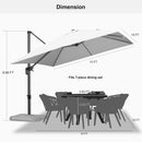 PURPLE LEAF Affordable Patio Umbrella with Base, Square and Rectangular Outdoor Umbrella