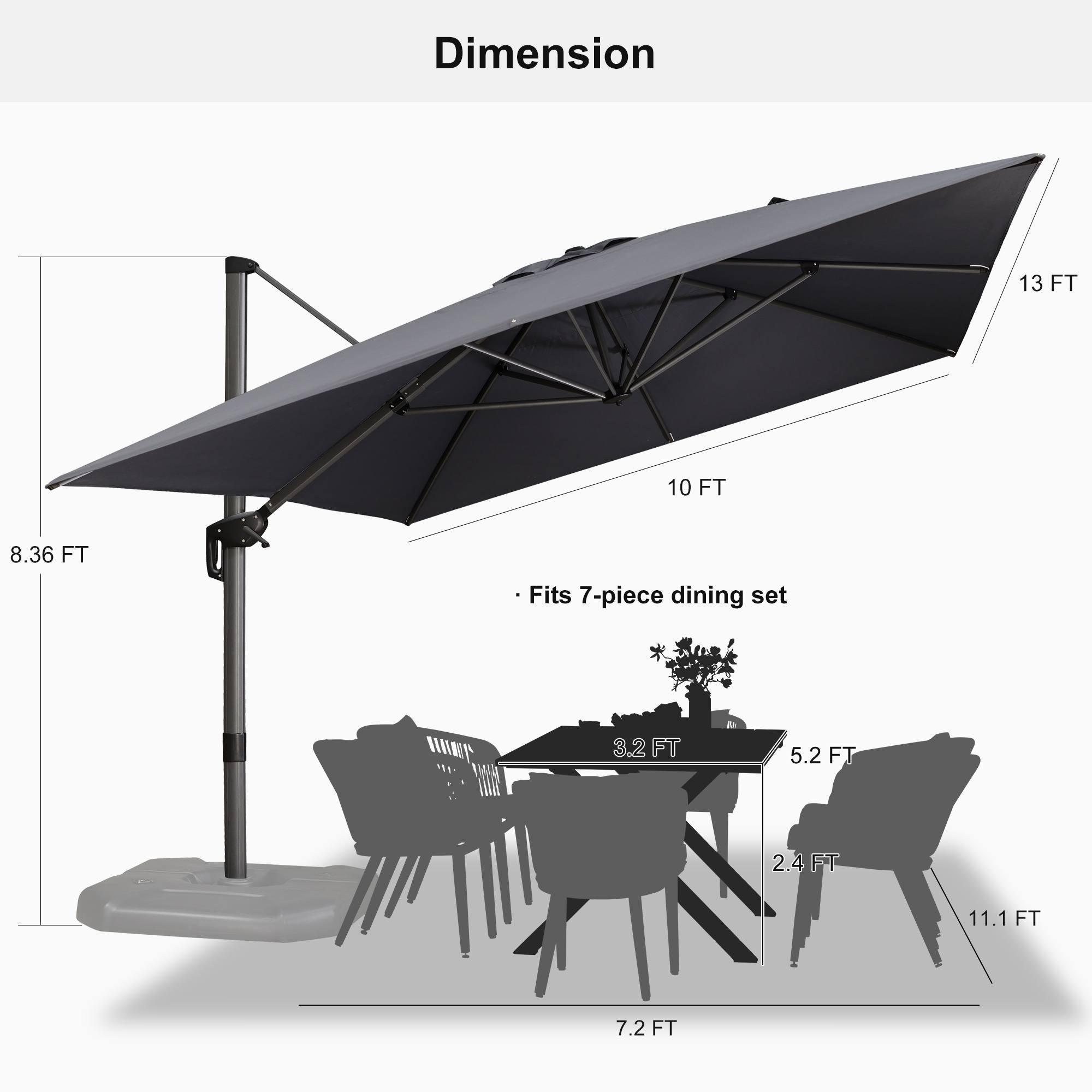 アヴァランチ⑤ カリブ Open Box | Affordable Outdoor Cantilever Umbrella