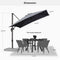 PURPLE LEAF Affordable Patio Umbrella with Base, Square and Rectangular Outdoor Umbrella