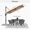 PURPLE LEAF Affordable Patio Umbrella with Base, Square and Rectangular Outdoor Umbrella
