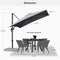 PURPLE LEAF Affordable Patio Umbrella with Base, Square and Rectangular Outdoor Umbrella