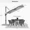 PURPLE LEAF Affordable Patio Umbrella with Base, Square and Rectangular Outdoor Umbrella