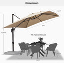 Clearance - PURPLE LEAF OPEN BOX Affordable Cantilever Umbrella for Patio