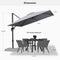 PURPLE LEAF Affordable Patio Umbrella with Base, Square and Rectangular Outdoor Umbrella