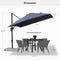 PURPLE LEAF Affordable Patio Umbrella with Base, Square and Rectangular Outdoor Umbrella