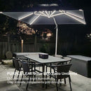 PURPLE LEAF Double Top 9 / 10 / 11 / 12 ft Square Outdoor Umbrellas with Lights