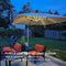 PURPLE LEAF Double Top 9 / 10 / 11 / 12 ft Square Outdoor Umbrellas with Lights