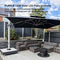 PURPLE LEAF Double Top 9 / 10 / 11 / 12 ft Square Outdoor Umbrellas with Lights