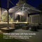 PURPLE LEAF Double Top 9 / 10 / 11 / 12 ft Square Outdoor Umbrellas with Lights