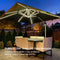 PURPLE LEAF Double Top 9 / 10 / 11 / 12 ft Square Outdoor Umbrellas with Lights