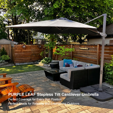 Stepless Tilt Cantilever Patio Umbrella